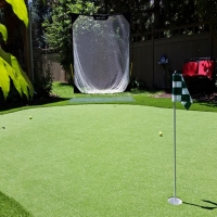 Plastic Grass Comanche, Texas Office Putting Green, Backyard Makeover