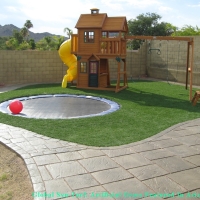 Plastic Grass Von Ormy, Texas Paver Patio, Backyard Makeover