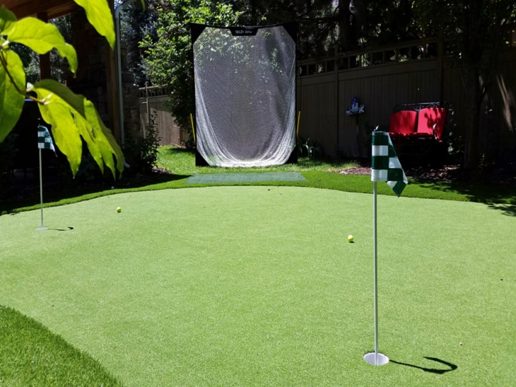 Plastic Grass Comanche, Texas Office Putting Green, Backyard Makeover