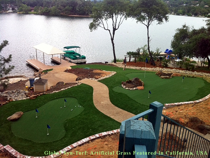 Synthetic Grass Leon Valley, Texas Outdoor Putting Green, Backyard